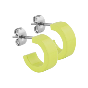 Boucles doreilles Supernova jaune rond plat 5x14