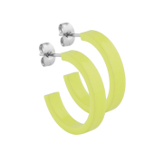 Boucles doreilles Supernova jaune rond plat 5x24