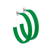 Stud earrings Supernova green round flat 5x42