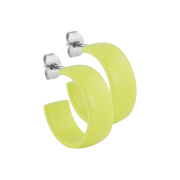 Boucles doreilles Supernova jaune rond arrondi 8x20