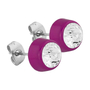 Boucles doreilles Supernova violette avec cristal...