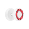 Faux plug Supernova Pure White avec cristal Swarovski rouge