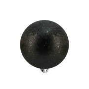 Dermal anchor ball black speckled