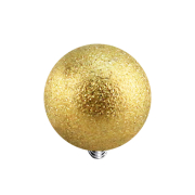 Gold-plated speckled dermal anchor ball