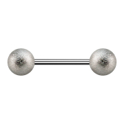 Micro Barbell argenté avec deux boules...