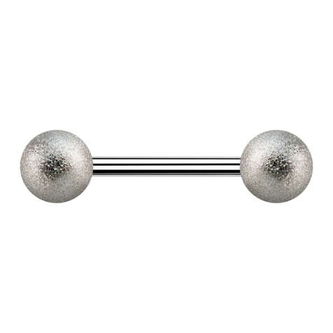 Barbell silver with two balls speckled
