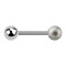 Barbell silver with ball and speckled ball