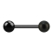 Barbell black with ball and speckled ball