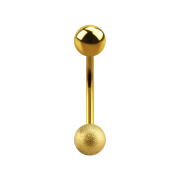 Micro banane dorée à lor fin avec boule...