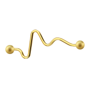 Barbell doré battement de cœur avec deux...