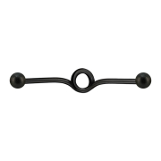 Barbell black bow with two balls speckled