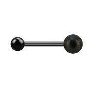 Micro barbell black with ball and speckled ball