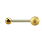 Micro barbell gold-plated with ball and speckled ball