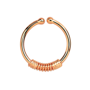 Fake septum with rope coil rose gold