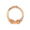 Fake Septum mit kleiner Seilwindung eng und zwei Kugeln rosegold
