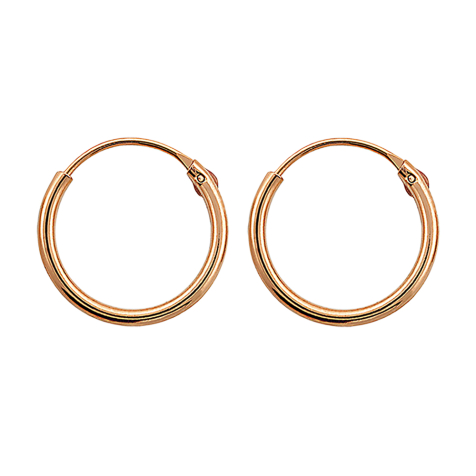 Boucle doreille or rose ronde