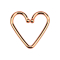 Fake helix heart rose gold