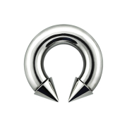 Circular Barbell filet intérieur argent avec deux...