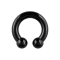 Circular Barbell femelle noir avec deux boules