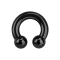 Circular Barbell femelle noir avec deux boules