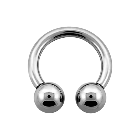 Circular Barbell filet intérieur argent avec deux boules