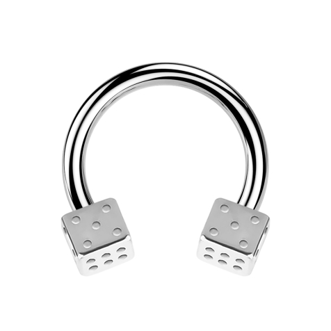 Campanile circolare in argento con due cubi