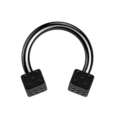 Circular Barbell noir avec deux cubes