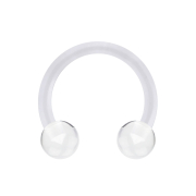 Micro Circular Barbell transparent avec deux boules