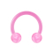 Micro Circular Barbell rose clair transparent avec deux boules