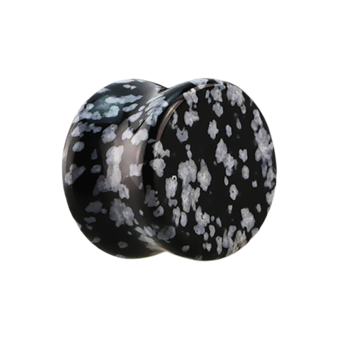 Flared plug made from obsidian snowflakes