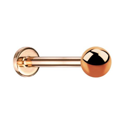 Micro labret rose gold with ball