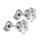 Stud earrings with round crystal silver