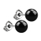Stud earrings with black ball
