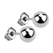 Stud earrings with silver ball