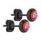 Ohrstecker schwarz mit Opal rot
