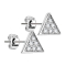 Ohrstecker dreieckig silber mit Kristall silber