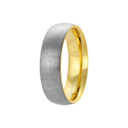 Ring gold-plated and brushed