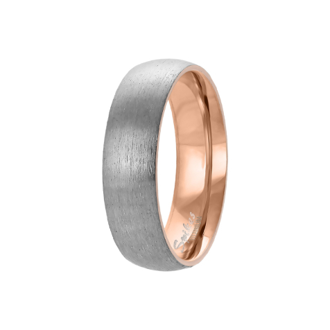Ring rose gold and brushed