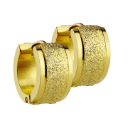 Orecchini pieghevoli, placcati in oro e maculati al centro