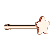 Borchia da naso dritta in oro rosa con stella