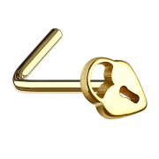 Clous de nez coudés dorés avec serrure...
