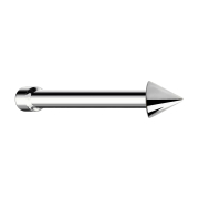 Nose stud straight silver with cone