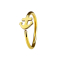 Micro piercing ring with gold-plated anchor