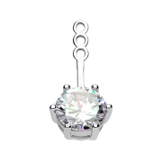 Ohrring Ear Jacket silber mit Kristall silber