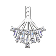 Boucles doreilles Ear Jacket argent Lustre