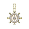 Earring Ear Jacket gold-plated yacht wheel