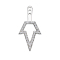 Earring Ear Jacket silver with crystal spear