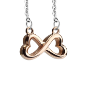 Chain silver pendant infinity rose gold