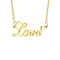 Gold-plated chain pendant Love