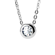 Chain silver pendant crystal silver